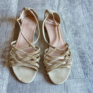 Stuart Weitzman Gold Strappy Sandals